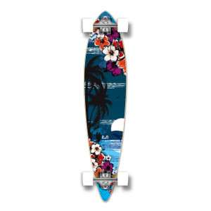 Yocaher Pintail Longboard Complete - Tropical Night Yocaher Pintail Longboard Complete - Tropical Night