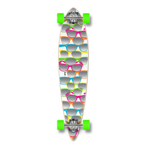 Yocaher Pintail Longboard Complete - Shades White Yocaher Pintail Longboard Complete - Shades White