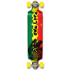 Yocaher Drop Down Longboard Complete - Rasta 2 Yocaher Drop Down Longboard Complete - Rasta 2
