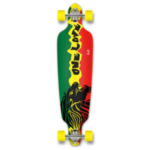 Yocaher Drop Through Longboard Complete - Rasta 2 Yocaher Drop Through Longboard Complete - Rasta 2
