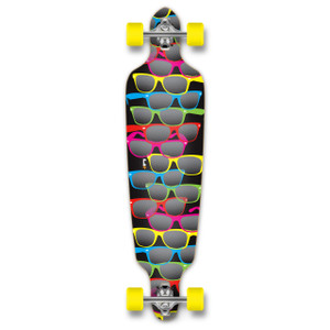Yocaher Drop Through Longboard Complete - Shades Black Yocaher Drop Through Longboard Complete - Shades Black