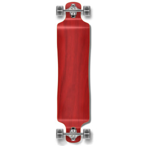 Yocaher Lowrider Longboard Complete - Stained Red Yocaher Lowrider Longboard Complete - Stained Red