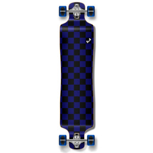 Yocaher Lowrider Longboard Complete - Checker Blue Yocaher Lowrider Longboard Complete - Checker Blue