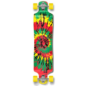 Yocaher Lowrider Longboard Complete - Tiedye Rasta Yocaher Lowrider Longboard Complete - Tiedye Rasta