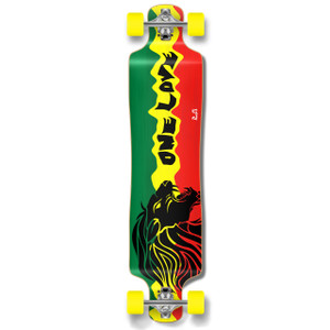 Yocaher Lowrider Longboard Complete - Rasta 2 Yocaher Lowrider Longboard Complete - Rasta 2