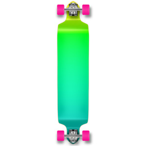 Yocaher Drop Down Longboard Complete - Gradient Green Yocaher Drop Down Longboard Complete - Gradient Green