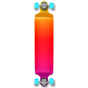 Yocaher Drop Down Longboard Complete - Gradient Pink Yocaher Drop Down Longboard Complete - Gradient Pink