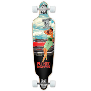 Yocaher Drop Through Longboard Complete - Route 66 Series - RTE-66 Yocaher Drop Through Longboard Complete - Route 66 Series - RTE-66
