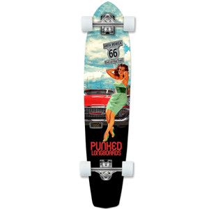 Yocaher Slimkick Longboard Complete - Route 66 Series - RTE-66 Yocaher Slimkick Longboard Complete - Route 66 Series - RTE-66