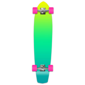 Yocaher Slimkick Longboard Complete - Gradient Green Yocaher Slimkick Longboard Complete - Gradient Green