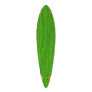 Yocaher Pintail Longboard Deck - Stained Green Yocaher Pintail Longboard Deck - Stained Green