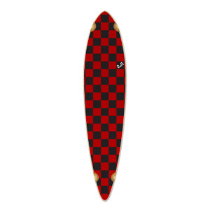 Yocaher Pintail Longboard Deck - Checker Red Yocaher Pintail Longboard Deck - Checker Red