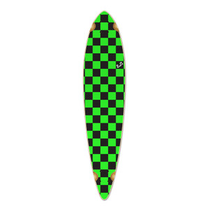 Yocaher Pintail Longboard Deck - Checker Green Yocaher Pintail Longboard Deck - Checker Green