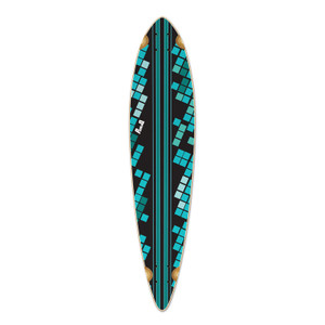 Yocaher Pintail Longboard Deck - Black Digital Wave Yocaher Pintail Longboard Deck - Black Digital Wave