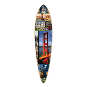 Yocaher Pintail Longboard Deck - San Francisco Yocaher Pintail Longboard Deck - San Francisco
