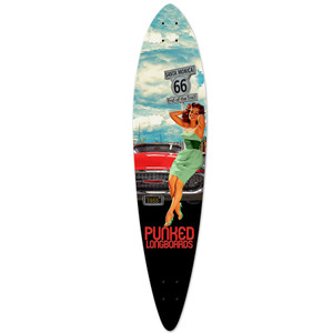 Yocaher Pintail Longboard Deck - Route 66 Series - RTE-66 Yocaher Pintail Longboard Deck - Route 66 Series - RTE-66