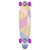 Yocaher Kicktail Longboard Complete - Geometric Series - Purple