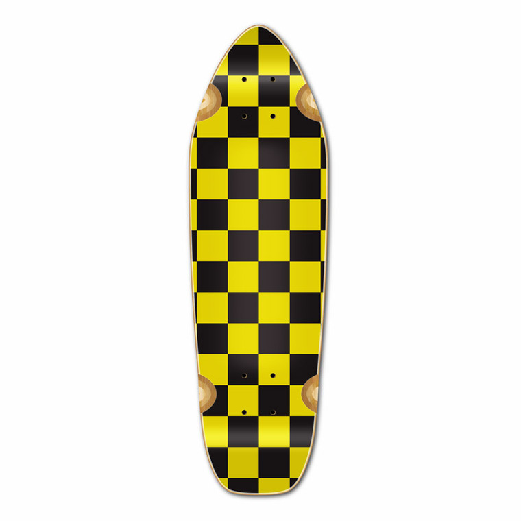 Yocaher Mini Cruiser Deck - Checker Yellow