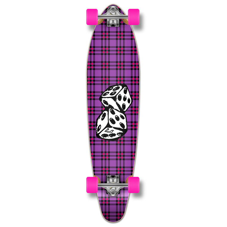 Yocaher Kicktail Longboard Complete - Dice