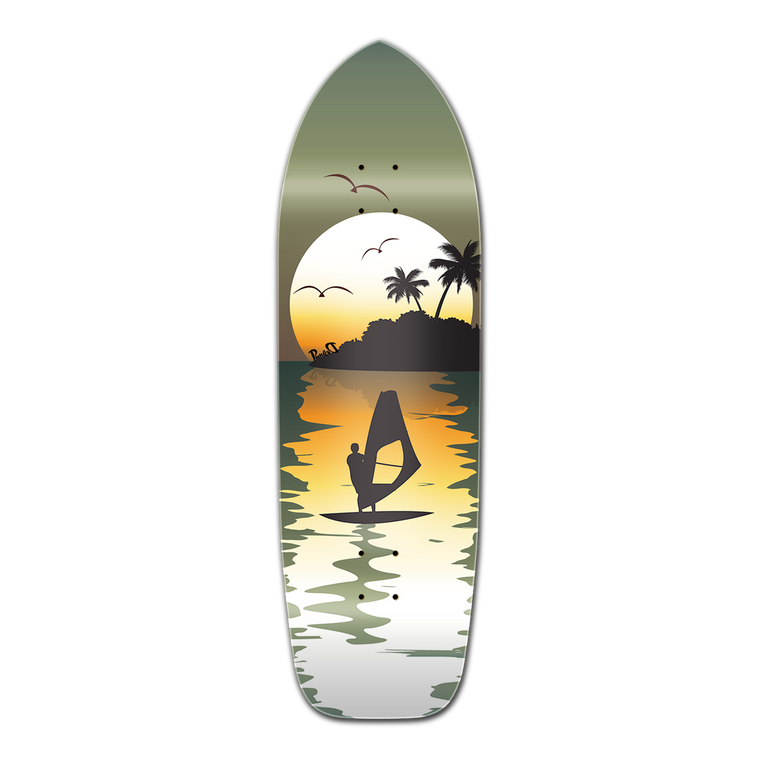 Yocaher Old School Longboard Deck - Surfer