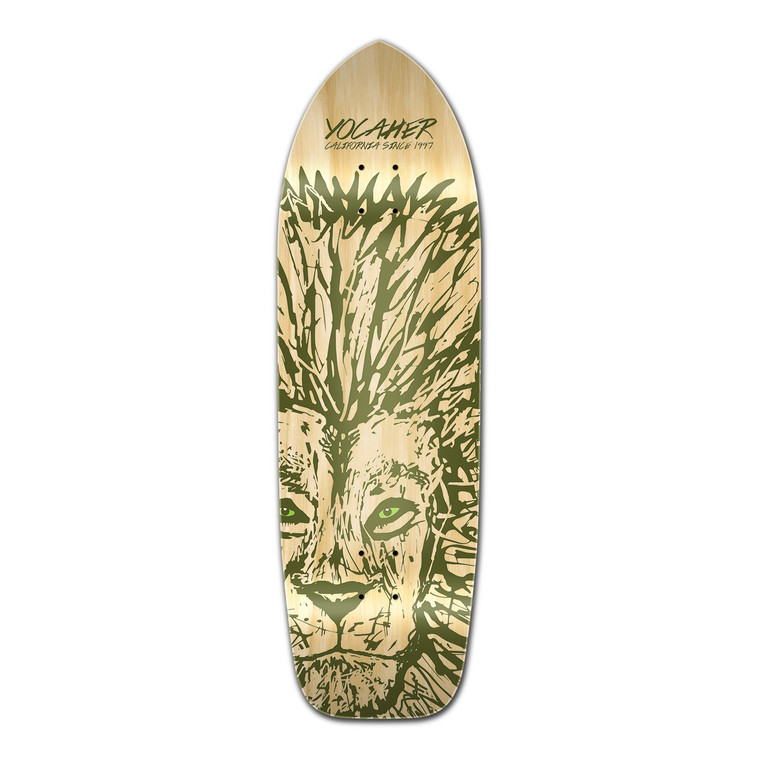 Yocaher Old School Longboard Deck - Spirit Animal Series - Lion