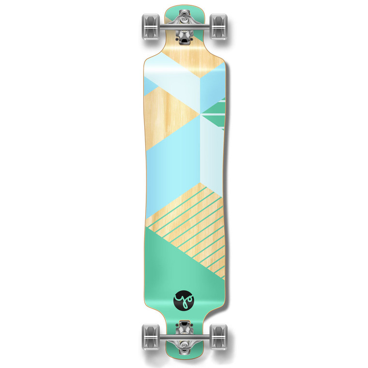 Yocaher Lowrider Longboard Complete - Geometric Series - Green