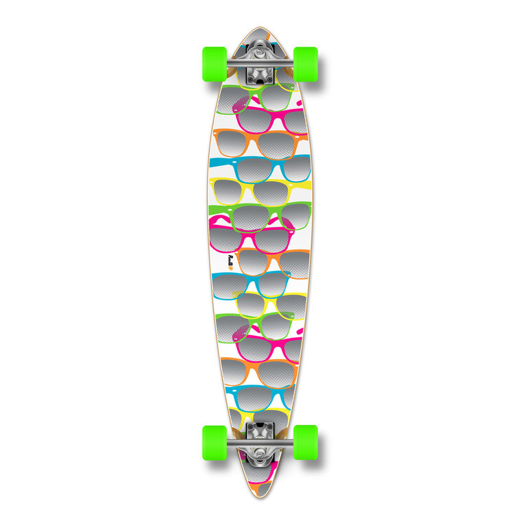 Yocaher Pintail Longboard Complete - Shades White