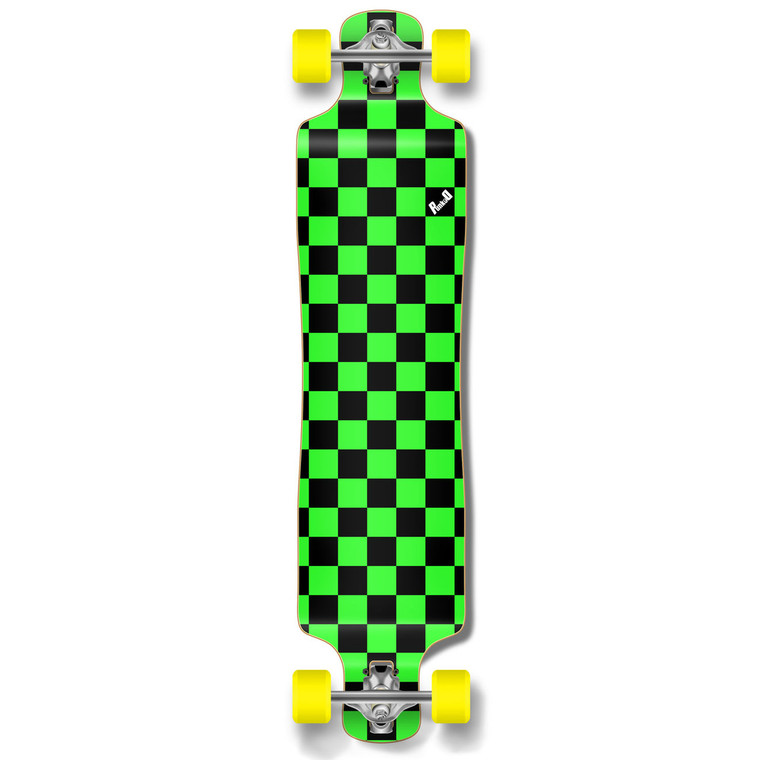 Yocaher Lowrider Longboard Complete - Checker Green