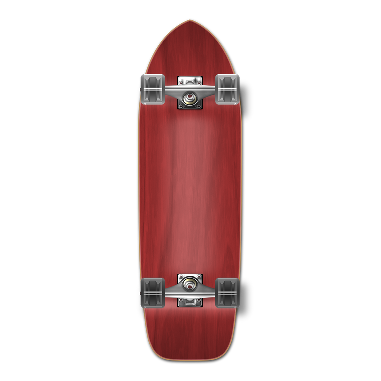 Yocaher Old School Longboard Complete - Stained Red