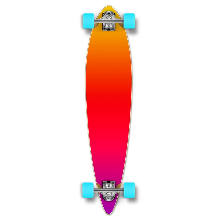 Yocaher Pintail Longboard Complete - Gradient Pink