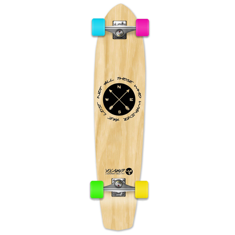 Yocaher Slimkick Longboard Complete - Wander Natural