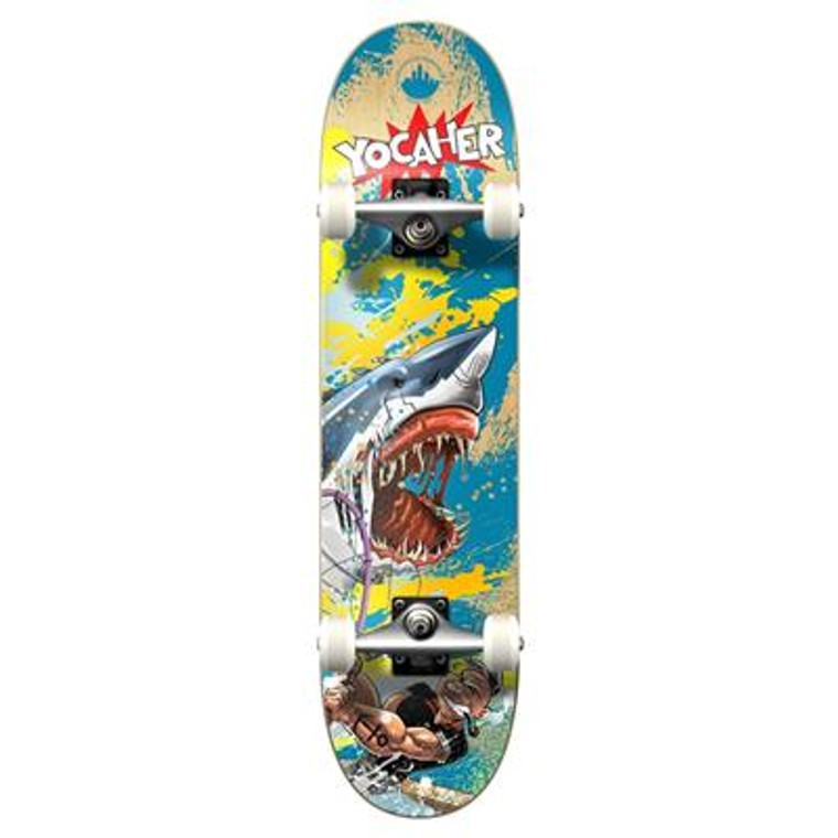 Yocaher Complete Skateboard 7.75" - Retro Series - Fishing