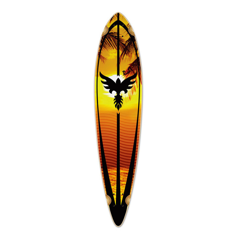 Yocaher Pintail Longboard Deck - Sunset
