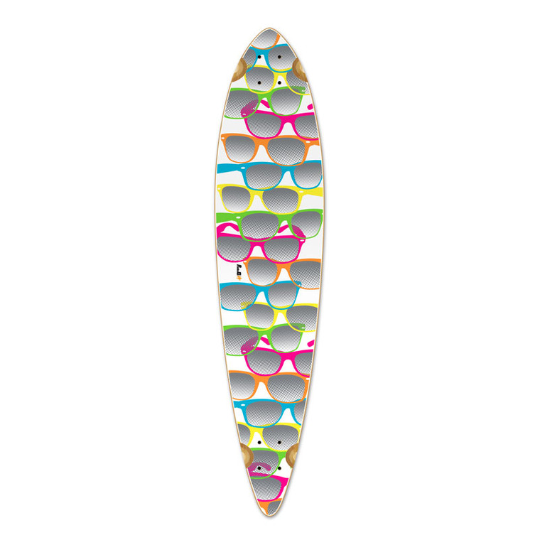 Yocaher Pintail Longboard Deck - Shades White