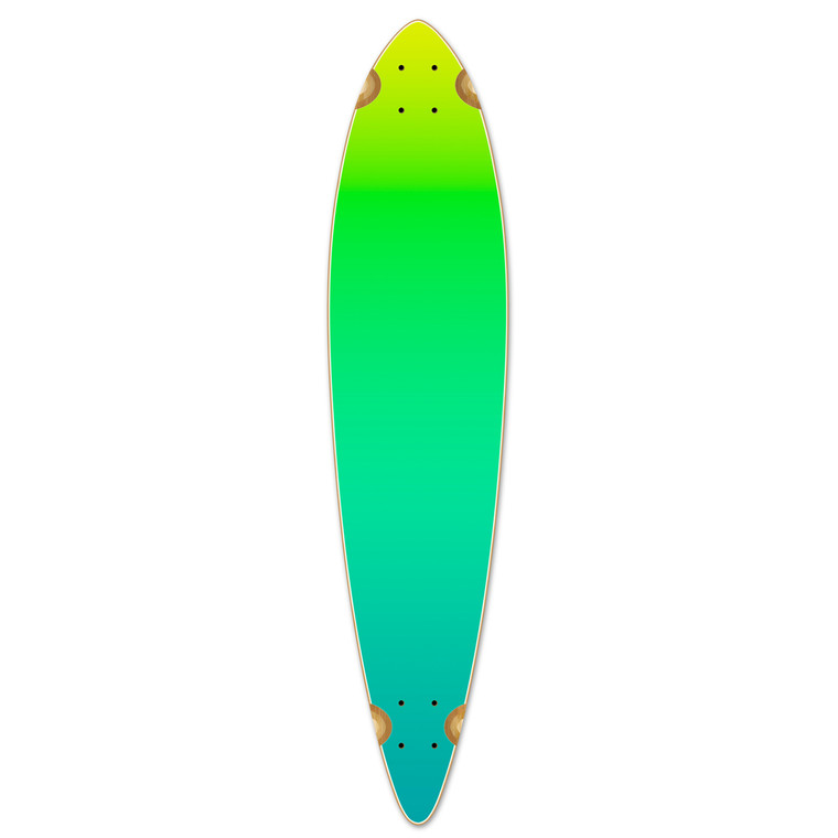 Yocaher Pintail Longboard Deck - Gradient Green