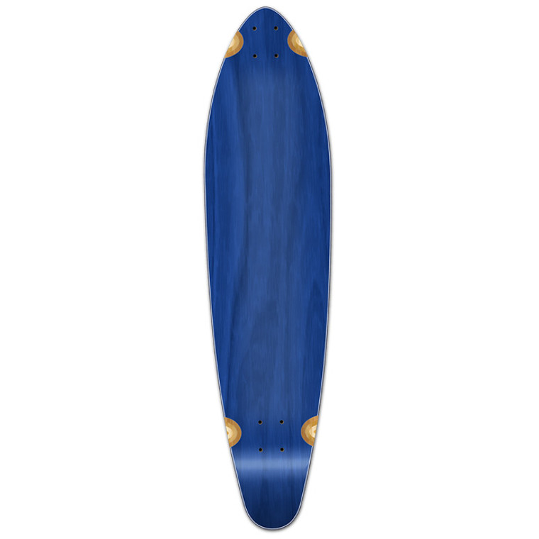 Yocaher Kicktail Longboard Deck - Stained Blue