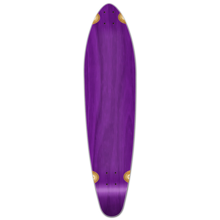 Yocaher Kicktail Longboard Deck - Stained Purple