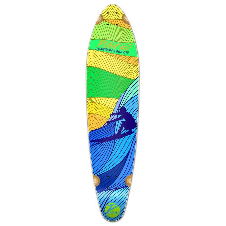 Yocaher Kicktail Longboard Deck - Surf's up