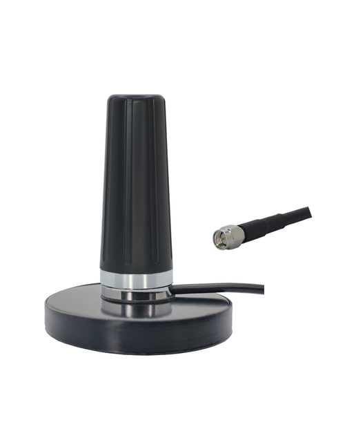 AntennaGear M30 4" Low Profile Omni Directional Cellular 4G LTE CBRS 5G M2M IoT Magnetic Mount Antenna w/15ft Coax Cable - SMA Male