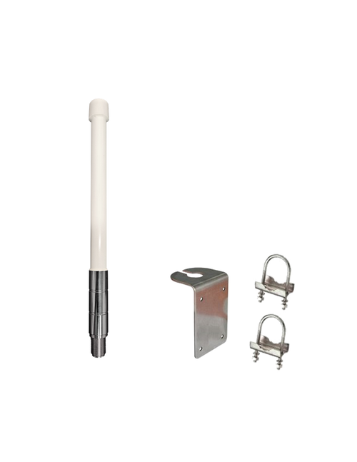 AntennaGear M1000 Omni Directional Fiberglass Cellular 4G LTE CBRS 5G NR M2M IoT Antenna Bundle w/Coax Cable Kit Options - TS9 Adapter