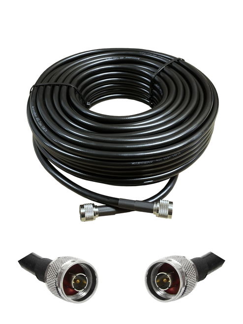 AntennaGear - AGA400 - 100ft - Coax Extension Cable - N Male to N Male - 50 Ohm - UV Resistant Jacket - Shielded - Low Loss - High Flexibility