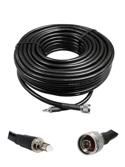 AntennaGear - AGA400 - 100ft - Coax Extension Cable - N Male to FME Female - 50 Ohm - UV Resistant Jacket - Shielded - Low Loss - High Flexibility