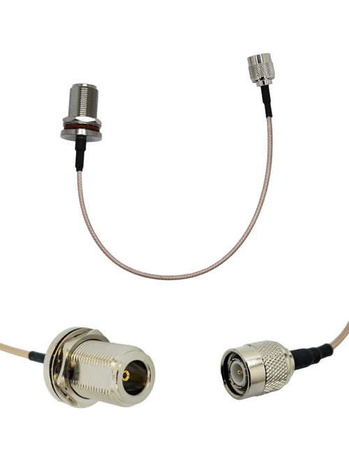 AntennaGear - External Antenna Adapter Coax Cable - N Female to TNC Male - 8" - RG316 - 4G 5G Cellular - Shielded - Low Loss