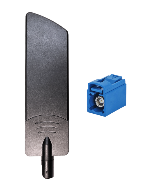 AntennaGear BV5G - Omni Directional Cellular 4G LTE CBRS 5G NR - IoT M2M - Velcro Mount Paddle Antenna - 18" RG316 Coax Cable - FAKRA