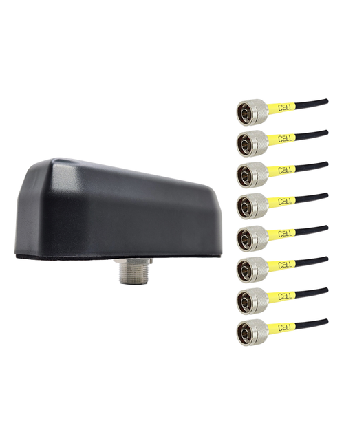 AntennaGear M980N Low-Profile Series 8-Lead Mobility M2M IoT MIMO 8 x Cellular 4G LTE CBRS 5G Bolt Mount Antenna w/15ft Coax Cables - N Male