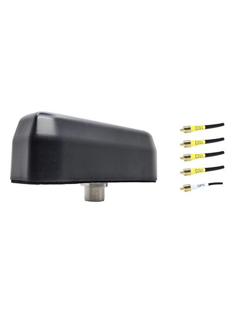 AntennaGear M950MM Low-Profile Series 5-Lead Mobility M2M IoT MIMO 4 x Cellular 4G LTE CBRS 5G / GPS GNSS Bolt Mount Antenna w/15ft Coax Cables - MMCX