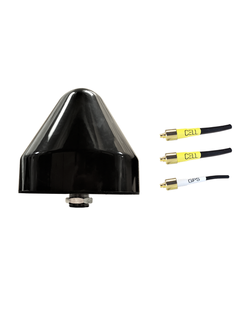 AntennaGear M530MM Enterprise Series 3-Lead Mobility M2M IoT MIMO 2 x Cellular 4G LTE CBRS 5G NR / GPS GNSS Bolt Mount Antenna w/15ft Coax Cables - MMCX