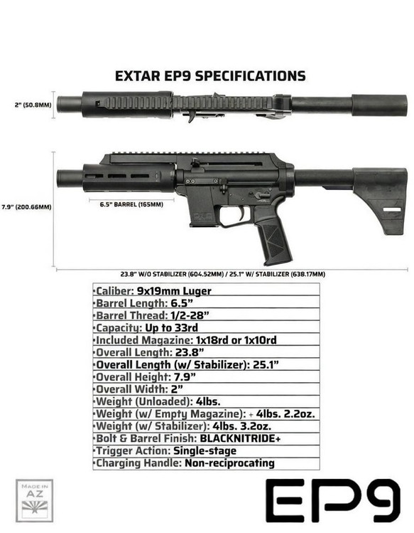 EP9 6.5" 9mm