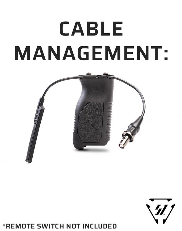 Strike Industries Angled Vertical Grip with Cable Management - Long or Short (M-LOK) 