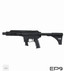 Extar EP9 6.5 inch 9mm, black firearm rifle with folding stock and tactical design.